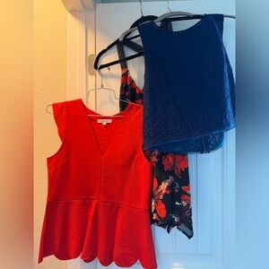 Red and blue top lot